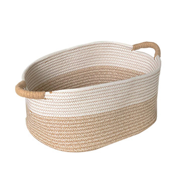 Cotton rope woven storage basket large capacity storage basket
