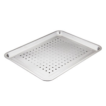 Draining square plate 304 stainless steel rectangular tea tray double-layer dumpling tray commercial draining tray steaming tray leaking tray