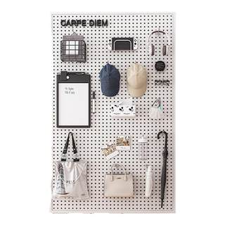 金属洞洞板墙上置物架门后不锈钢展示收纳定制多功能五金工具挂板