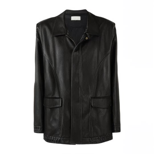 GENIOLAMODE皮衣外套男美式机车25冬季加绒男装痞帅飞行员夹克男