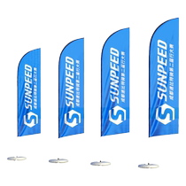 Knife flag colorful flag custom-made water-filled flagpole outdoor 5-meter water drop feather flag advertising flag road flag beach flag customization