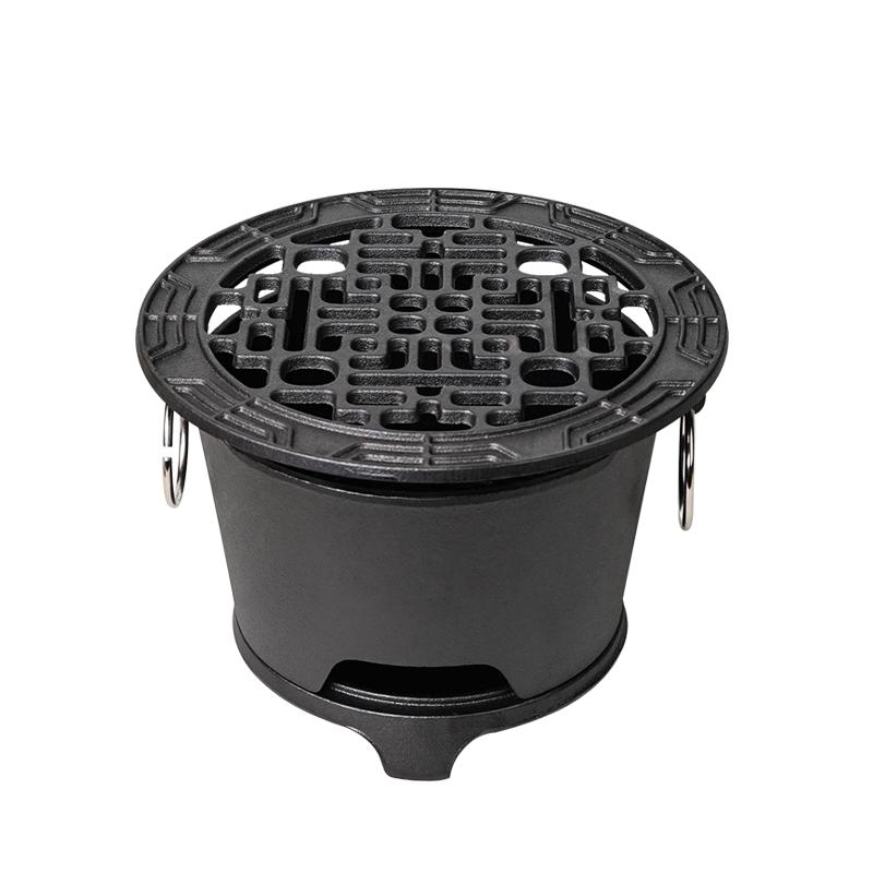 Small happy cast iron barbecue stove for making tea around the stove household charcoal stove outdoor small oven camping picnic barbecue stove