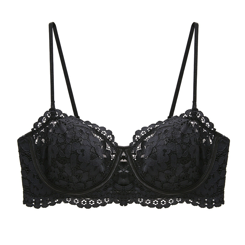 French sexy lace small breast strapless underwear