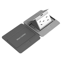 Aluminum alloy floor socket ultra-thin waterproof gun gray floor socket universal Internet phone computer pop-up home floor socket