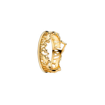 Pandora ring lion king golden hollow design