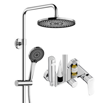 Jomoo Official Flagship Bathroom Shower Head Set for Home Use, Automatic Descaling Water Outlet Bathroom Shower Head