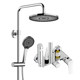 Jiumu official flag bathroom shower head shower set household automatic descaling water bathroom flower sun shower