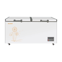 Beauty Rhombus Horizontal Freezer Commercial Large Capacity Full Frozen Refrigerated Single Warm Preservation Frozen Meat Cabinet Home Fridge 2803