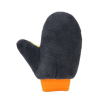 Coral velvet car wash bear paw gloves car wiping rag car wash towel double-sided velvet thickened car cleaning and beauty tools
