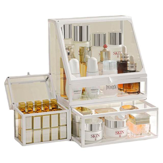 Cosmetic glass storage box