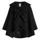Short bow cloak wide-colored woolen