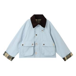 布丁哈鲁童装秋装女童时髦上衣2025春秋新款儿童美式复古风衣外套