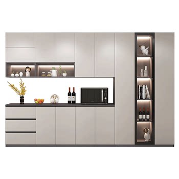 Light luxury sideboard integrated wall high cabinet wine cabinet