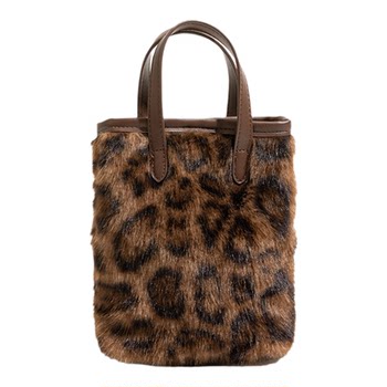 Mabula vintage leopard print plush shoulder bag