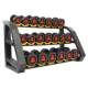 Fully commercial plastic-coated pure steel fixed gym dumbbells