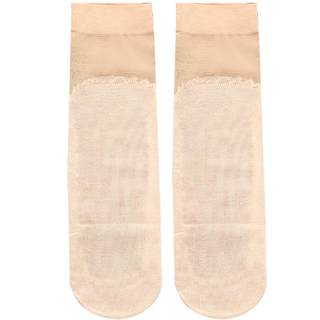 浪莎丝袜女春秋薄款水晶丝短袜耐磨防勾夏季黑肉色棉底袜子中筒袜