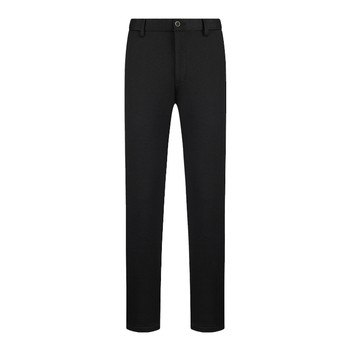 Qipai men's casual pants autumn and winter new double-sided brushed commuter business knitted trousers