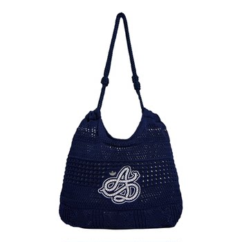 Adidas adidas clover men's and women's resort style knitted tote bag sports casual shoulder bag kx0538