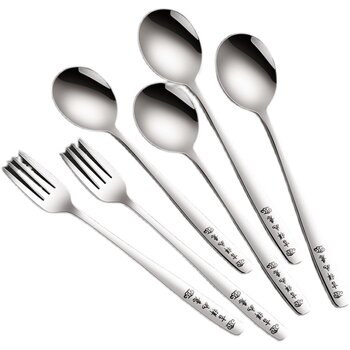 German korean style cute children's stainless steel spoon