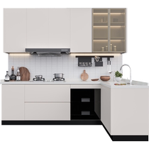 Lins whole house customized kitchen integrated cabinets stove cabinet integrated open decoration countertop artificial quartz stone