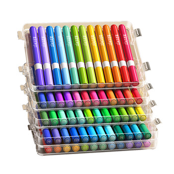 60-color soft-tipped sparkling marker pens, non-toxic