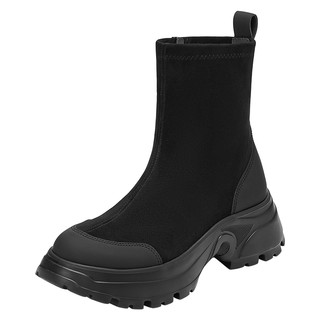 Scatto velvet coco dolphin boots slim boots