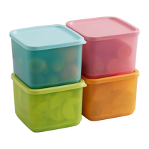 (Self-operated) Tupperware household new refrigerated square box set 1L refrigerator refrigerated food-grade storage crisper