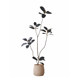 High-end light luxury simulated green plant black diamond rubber tree