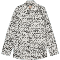 MARNI 2024 early autumn new mens abstract graffiti long-sleeved shirt