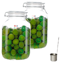(Self-operated) food-grade sealed jar green plum wine glass wine jar sealed strong bubble wine bottle glass jar