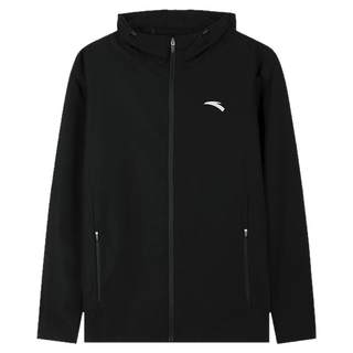 安踏运动外套男款2025秋冬新款加绒保暖连帽夹克防泼水梭织外套男