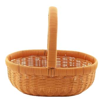 Greeting basket picking frames and cargo basket lengthening reinforced rattan weaving