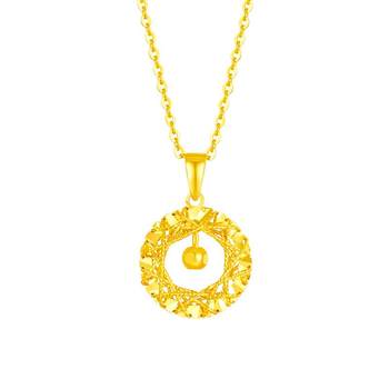 Zhou taisheng gold pendant women's foot gold 5g pendant qimeng.com small sugar cube can be matched with necklace birthday gift for girlfriend