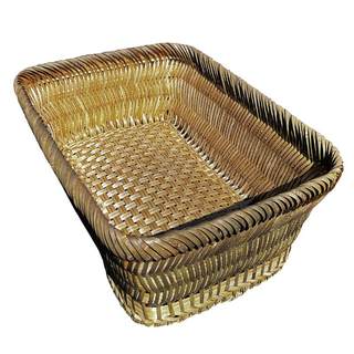 海鲜竹筐鸡蛋筐宠物窝篓超市饭店展示收纳竹篮竹箩筐子水果专用筐