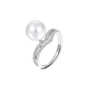 Light luxury and high-end crown pearl ring