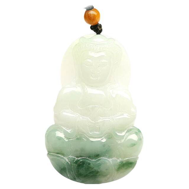 Colorful Yunnan ice type waxy type men's jadeite Guanyin