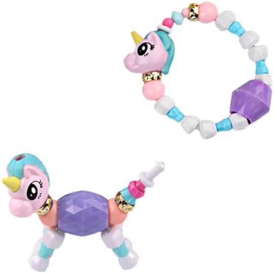 DIY Children's Day Girls' Variety Bracelet Pony Magic Animal Transformation Beaded Twist Transformation Bracelet June 1