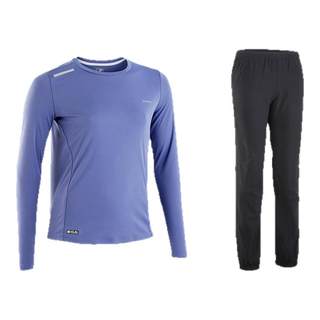 迪卡侬儿童速干衣防晒长袖男童秋季跑步训练服T恤运动上衣女KIDC