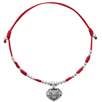 Peace lock anklet for women 2024 new trendy sterling silver anklet anklet red rope anklet sexy birthday gift for girlfriend