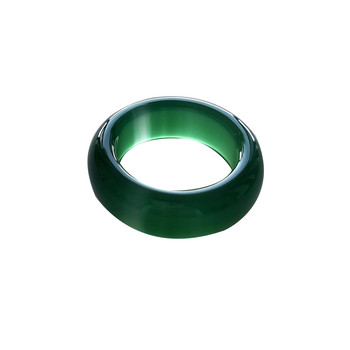 Natural green agate ring for men