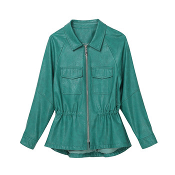 2024 ລະດູໃບໄມ້ປົ່ງແລະລະດູໃບໄມ້ປົ່ງໃຫມ່ Haining Leather Jacket ແມ່ຍິງກາງຍາວແບບເກົາຫຼີວ່າງຂະຫນາດໃຫຍ່ Jacket ຫນັງ Jacket ຄົນອັບເດດ: ຕາເວັນຕົກແນວໂນ້ມ