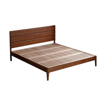 Dasima small apartment thin bed medieval style solid wood bed