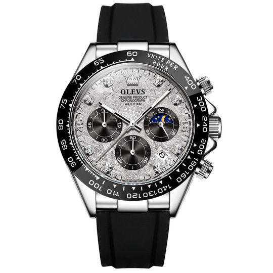 Reloj automático impermeable para hombre Meteorite Grey Daytona