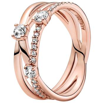 Pandora pandora ole shine three rings rose gold three layers overlapping