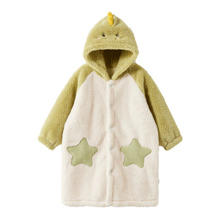 Wilberu coral fleece hooded nightgown