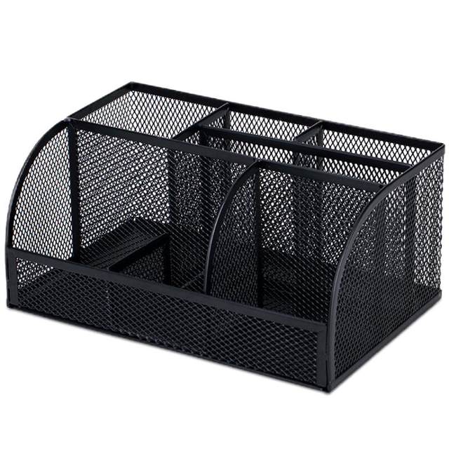 Deli Pen Holder Storage Box Creative Fashion Metal Mesh