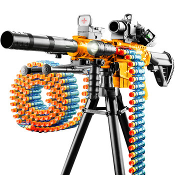 Gatling ໄຟຟ້າ repeating soft bullet gun ຂອງຫຼິ້ນເດັກນ້ອຍ simulation carrot gun M416 boy sucker machine gun