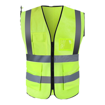 Reflective clothing safety vest custom printed logo construction site vest mesh breathable traffic large size protective fluorescent clothing
