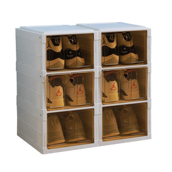 No-Installation Shoe Box Storage Box, Transparent Shoe Cabinet, Trendy Plastic Folding Shoe Rack, Storage Solution That Saves Space