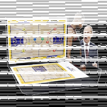 Basketball tactical board professional coaching board straight board command football magnet basketball class training teaching lesson plan tactical book